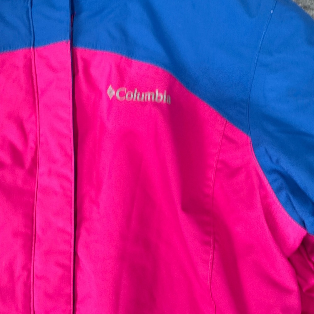 Columbia Kids XL 18/20 Interchange Jacket Pink Blue Omni-Heat Fleece WG1120 - Picture 3 of 11